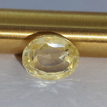 Natural Yellow Sapphire (Pukhraj) 5.65 Carats | Lab Certified and Authentic