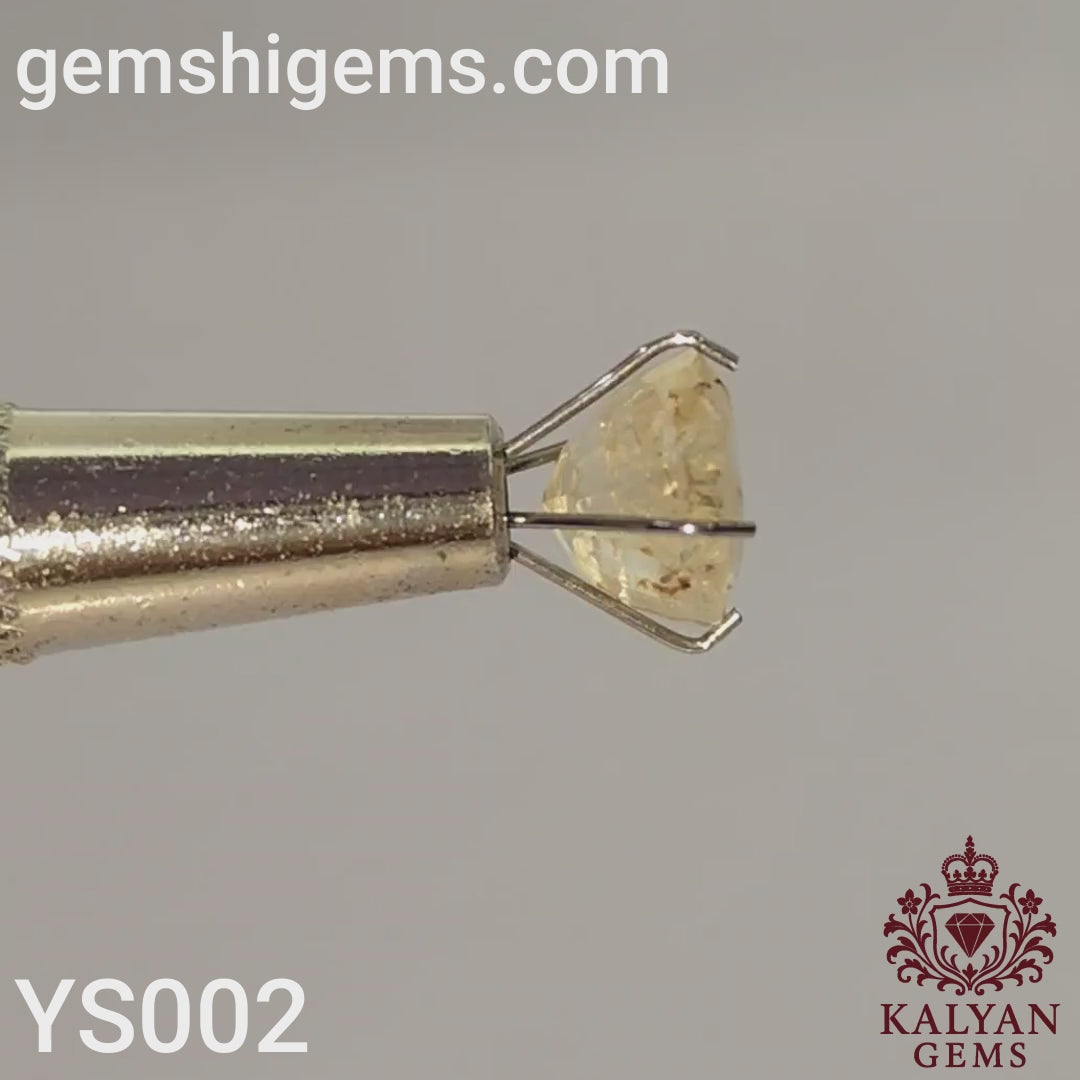 Natural Yellow Sapphire (Pukhraj) 3.00 Carats | Lab Certified and Authentic