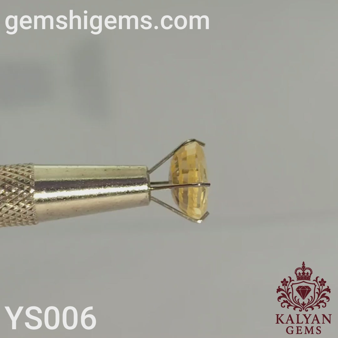 Natural Yellow Sapphire (Pukhraj) 5.65 Carats | Lab Certified and Authentic